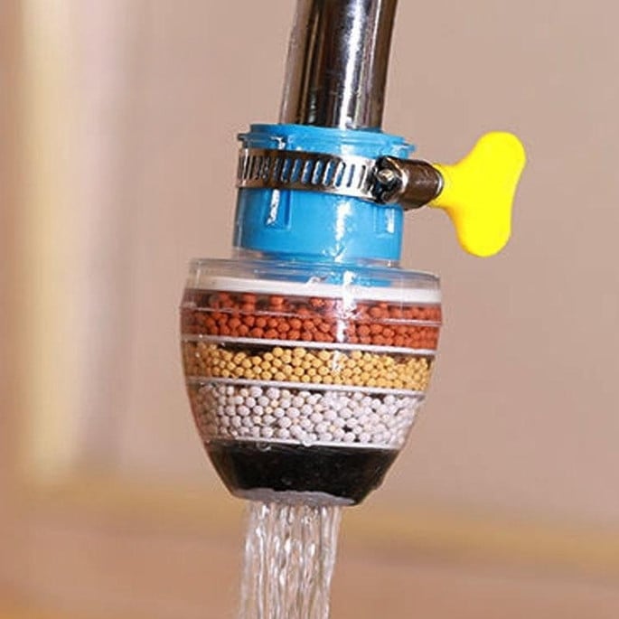 Mini filtro purificador de agua para el grifo. Agua más pura en segundos: ¡protege a tu familia con toda comodidad!