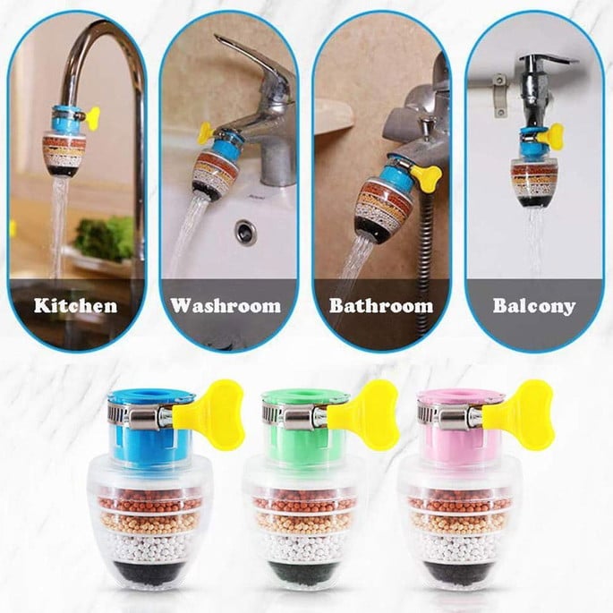 Mini filtro purificador de agua para el grifo. Agua más pura en segundos: ¡protege a tu familia con toda comodidad!